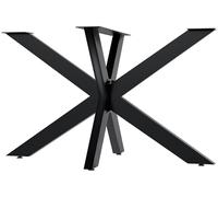 CLP Gambe del Tavolo Hardwick I Guide per tavoli Fai da Te con Altezza di 71 cm, Colore:Nero, Dimensione:120x68x71 cm