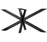 CLP Gambe del Tavolo Hardwick I Guide per tavoli Fai da Te con Altezza di 71 cm, Colore:Nero Industriale, Dimensione:150x78x71 cm