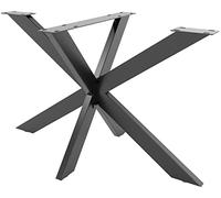 CLP Gambe Per Tavolo Biloxi I Forma A Stella I Altezza 71 Cm I Acciaio, Colore:nero, Dimensione:M