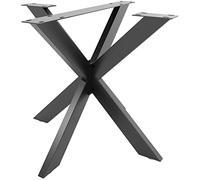 CLP Gambe per Tavolo Biloxi I Forma A Stella I Altezza 71 Cm I Acciaio, Colore:Nero, Dimensione:S