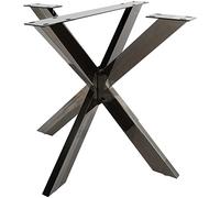 CLP Gambe per Tavolo Biloxi I Forma A Stella I Altezza 71 Cm I Acciaio, Colore:Nero Industriale, Dimensione:S