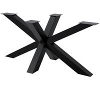 CLP Gambe per Tavolo in Metallo Nero Harlan, Struttura del Tavolo Verniciata a Polvere, particolarmente Stabile Fino a 300 kg, Colore:Nero, Dimensione:150x78x71 cm