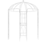 CLP Gazebo da Giardino Resistente Keira, Arco con griglia, 270x200 cm, Struttura in Acciaio Verniciato, Stabile e Decorativo per terrazza, Colore:Antico Bianco