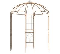 CLP Gazebo da Giardino Resistente Keira, Arco con griglia, 270x200 cm, Struttura in Acciaio Verniciato, Stabile e Decorativo per terrazza, Colore:Marrone