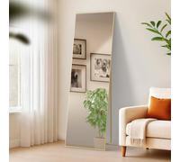 CLP Grande Specchio Benicia, Specchio da appoggio e Specchio da Parete in Un Unico Elemento, Specchio a Figura Intera con Cornice in Metallo, Colore:Oro Brillare, Dimensione:160x50 cm