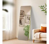 CLP Grande Specchio Gurnee, Specchio da appoggio e Specchio da Parete in Uno, Cornice in Metallo a Specchio a Figura Intera, Colore:Oro Brillare, Dimensione:150x50 cm