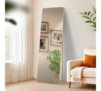 CLP Grande Specchio Gurnee, Specchio da appoggio e Specchio da Parete in Uno, Cornice in Metallo a Specchio a Figura Intera, Colore:Oro Brillare, Dimensione:160x50 cm