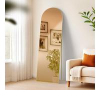 CLP Grande Specchio Moline, Specchio da appoggio e Specchio da Parete in Uno, Cornice in Metallo a Specchio a Figura Intera, Colore:Oro Brillare, Dimensione:160x50 cm