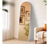 CLP Grande Specchio Moline, Specchio da appoggio e Specchio da Parete in Uno, Cornice in Metallo a Specchio a Figura Intera, Colore:Bianco (Opaco), Dimensione:140x40 cm