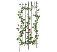 CLP Grigliato rampicante in Metallo 100x50 cm Elisa, Supporto Stabile per Rose ed edera, Stile Liberty, per Giardino, Colore:Antracite