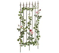 CLP Grigliato rampicante in metallo 100x50 cm Elisa, supporto stabile per rose ed edera, stile Liberty, per giardino | Colore bronzo