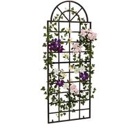 CLP Grigliato Viva in ferro con arco rotondo e supporti integrati, ideale come sostegno per rampicanti in giardino, terrazza e balcone | Colore bronzo