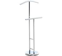 CLP Indossatore Camera in Metallo Raymon I Appendiabiti Moderno Unisex I Ometto con Staffa Portapantaloni E Spalla per Giacche, Colore:Argento