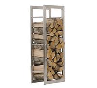 CLP Keri, supporto per camino a legna, acciaio inox, fino a 8 misure disponibili, Acciaio INOX, acciaio inox, 25 x 60 x 150 cm