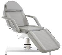 CLP Lettino Idraulico Centri Estetici in Similpelle Regolabile 60-75 CMI Letto Idraulico Massaggi Reclinabile con Braccioli, Colore:Grigio