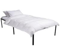 CLP Letto Hamlin in metallo con rete a doghe I Robusta struttura letto con contenitore I Letto moderno con robusta struttura nera, Colore:nero, Dimensione:200x100x41 cm