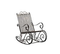 CLP Mecedora Relax Silla Smilla, Resistente al Clima para jardín, estructura de Metal, Estilo rústico, sillón de Exterior, Color:Bronce