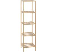 CLP Mensola bagno in bambù Zinnien, scaffale stretto, stabile e resistente, portata 10 kg per ripiano, Dimensione:L