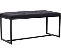CLP Panca Barci I Panca Moderna | Panca Imbottita di Alta qualità con Struttura in Ferro Verniciato a Polvere Nera, Colore:Nero, Materiale:Stoffa
