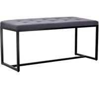 CLP Panca Barci I Panca Moderna | Panca Imbottita di Alta qualità con Struttura in Ferro Verniciato a Polvere Nera, Colore:Grigio Scuro, Materiale:Stoffa
