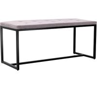 CLP Panca Barci I Panca Moderna | Panca Imbottita di Alta qualità con Struttura in Ferro Verniciato a Polvere Nera, Colore:Grigio, Materiale:Stoffa