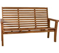 CLP Panca da Giardino in Teak Resistente alle intemperie Nicosia, Schienale reclinabile, con braccioli, Robusta e Facile da Mantenere, Colore:Teak, Dimensione:180 cm
