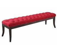 CLP Panca Design Chesterfield Ramses in Tessuto I Panchina Ingresso Capitonné, Telaio Legno Scuro I Panchina Fondo Letto 100 CM, Colore:Rosso, Dimensione:150 cm