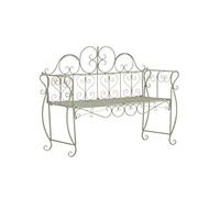 CLP Panca Giardino Minna in Ferro Laccato I Panchina da Esterno Stile rétro Nostalgico I Panca Esterno 2-3 Posti, Seduta 123 x 46 CM, Colore:Antico-Verde