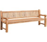 CLP Panca in Teak Jackson V2 I Panca in Legno Resistente alle intemperie con Schienale I in Legno Massiccio di Teak, Colore:Teak, Dimensione:240 cm