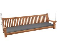 CLP Panchina a Dondolo Joyce con Cuscino, Teak Massiccio Resistente alle intemperie, con braccioli e Catene, panchina da Giardino terrazza e Bal, Colore:Grigio Scuro, Dimensione: