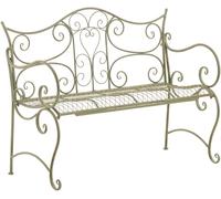 CLP Panchina Da Giardino Tara In Ferro Laccato I Panchina Da Esterno Stile Rustico Nostalgico I Panca Outdoor 113 x 47 CM, Colore:antico-verde
