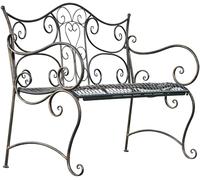CLP Panchina Da Giardino Tara In Ferro Laccato I Panchina Da Esterno Stile Rustico Nostalgico I Panca Outdoor 113 x 47 CM, Colore:bronzo