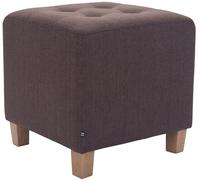 CLP Poggiapiedi Divano Pharao I Sgabello Pouf Capitonné Imbottito in Stoffa I Sgabello Basso Salotto Piedini in Legno, Colore:Marrone