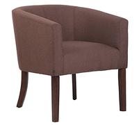 CLP Poltrona Elegante Da Lounge Nemea In Tessuto I Seduta Comfort Con Telaio In Legno, Colore:marrone, Colore del telaio:antico