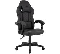CLP Poltrona Gaming Racing Ergonomica Collins con Massaggio, Schienale Reclinabile Ecopelle, Cuscini, Max 150kg Colore:nero