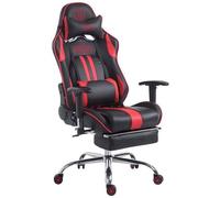 Sedia Gaming Limit XL | Sedia Racing Similpelle I Portata Max 150Kg, Colore:Nero/Rosso, Poggiapiedi:con poggiapiedi