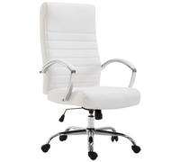 CLP Poltrona Ufficio Valais XL In Similpelle I Sedia Ufficio Girevole Imbottita Con Alto Schienale, Colore:bianco