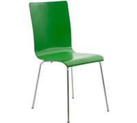 CLP Poltrona Visitatore Pepe I Poltrona Ergonomica Con Seduta In Legno I Robusta Struttura In Metallo I Comfort E Stile, Colore:verde