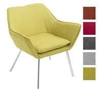 CLP - Poltroncina Lounge Moderna Caracas In Tessuto Con Seduta Removibile - Sedia Salotto Design Imbottita Con Braccioli - Lounge Chair Verde