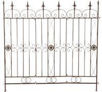 CLP Recinzione da Giardino in Ferro Mangold I 125x115CM I Sostegno per Piante Modulabile E Finemente Decorato I Graticcio per Fiori, Colore:Antico Marrone