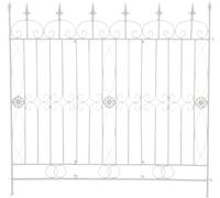 CLP Recinzione da Giardino in Ferro Mangold I 125x115CM I Sostegno per Piante Modulabile E Finemente Decorato I Graticcio per Fiori, Colore:Bianco