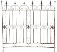 CLP Recinzione da Giardino in Ferro Mangold I 125x115CM I Sostegno per Piante Modulabile E Finemente Decorato I Graticcio per Fiori, Colore:Bronzo