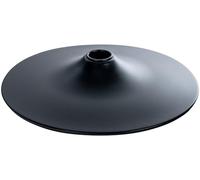 CLP Ricambio per Sgabello | Piastra di Base in Metallo con Aspetto Cromato o Nero | Base Rotonda in Metallo, Colore:Nero, Dimensione:38.5 cm