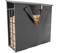 CLP Riparo per Legna da Ardere Ruston Copertura in Alluminio I Scaffale per Legna da Ardere Antracite I Deposito per Legna, Dimensione:XL