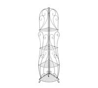 CLP Scaffale Angolare Irma in Metallo I Angoliera 4 Ripiani I Scaffale Angolare da Parete Bagno O Cucina Richiudibile, Colore:Bronzo