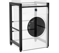 CLP Scaffale per Lavatrice Medina I per Un Massimo di 2 elettrodomestici I Sovrastruttura in Acciaio, Colore:Nero