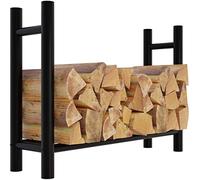 CLP Scaffale per legna da ardere Medya I Robusto scaffale per legna da ardere in metallo nero I Disponibile in 5 dimensioni, Dimensione:30x100x80 cm, Forma:rotondo