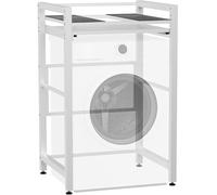 CLP Scaffale sovrapposto per Lavatrice Juri, Colonna bucato con Spazio per Lavatrice e asciugatrice, Portata Fino a 300 kg, Colore:Bianco