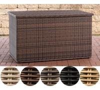 CLP Scatola per cuscini in polyrattan Comoda scatola per cuscini da 5 mm in polyrattan, marrone screziato 125 cm