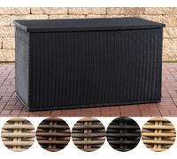 CLP Scatola per cuscini in polyrattan Comoda scatola per cuscini da 5 mm in polyrattan, nero 125 cm